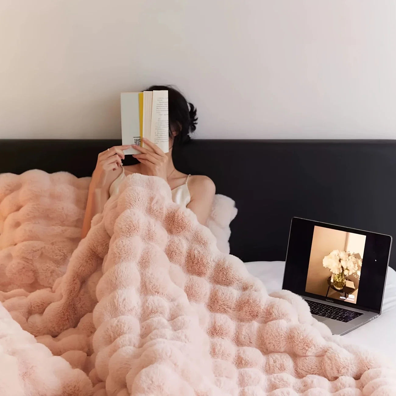 The Burrow Throw - Bubble Faux Fur Blanket