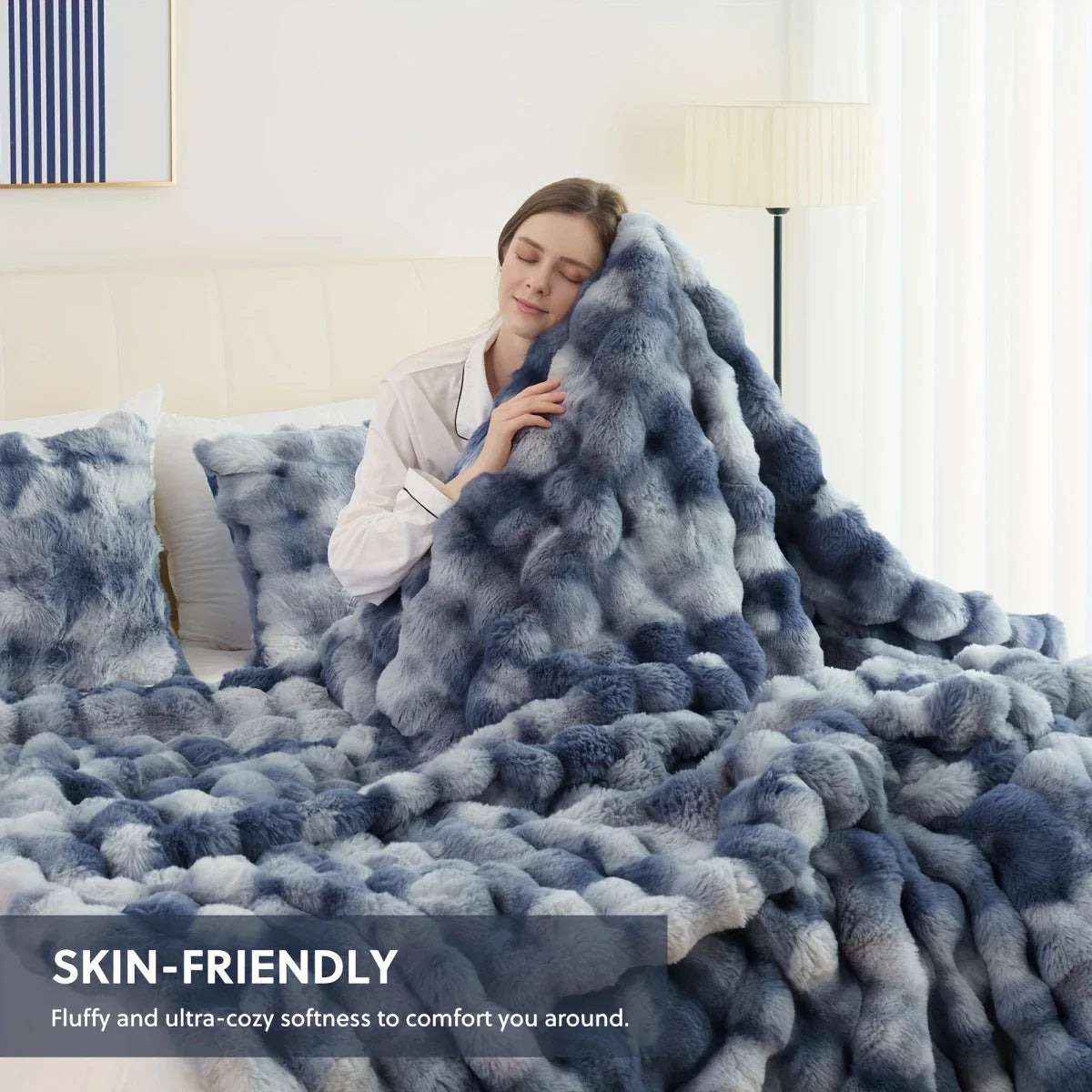 The Burrow Throw - Bubble Faux Fur Blanket