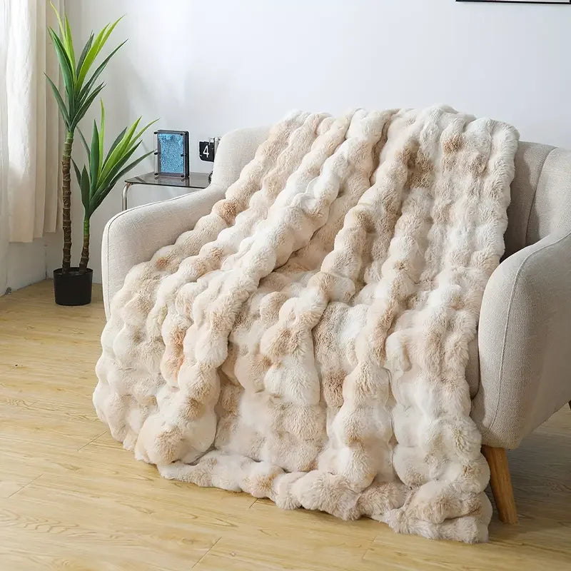The Burrow Throw - Bubble Faux Fur Blanket