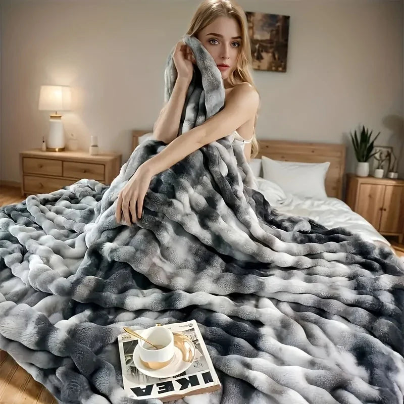 The Burrow Throw - Bubble Faux Fur Blanket